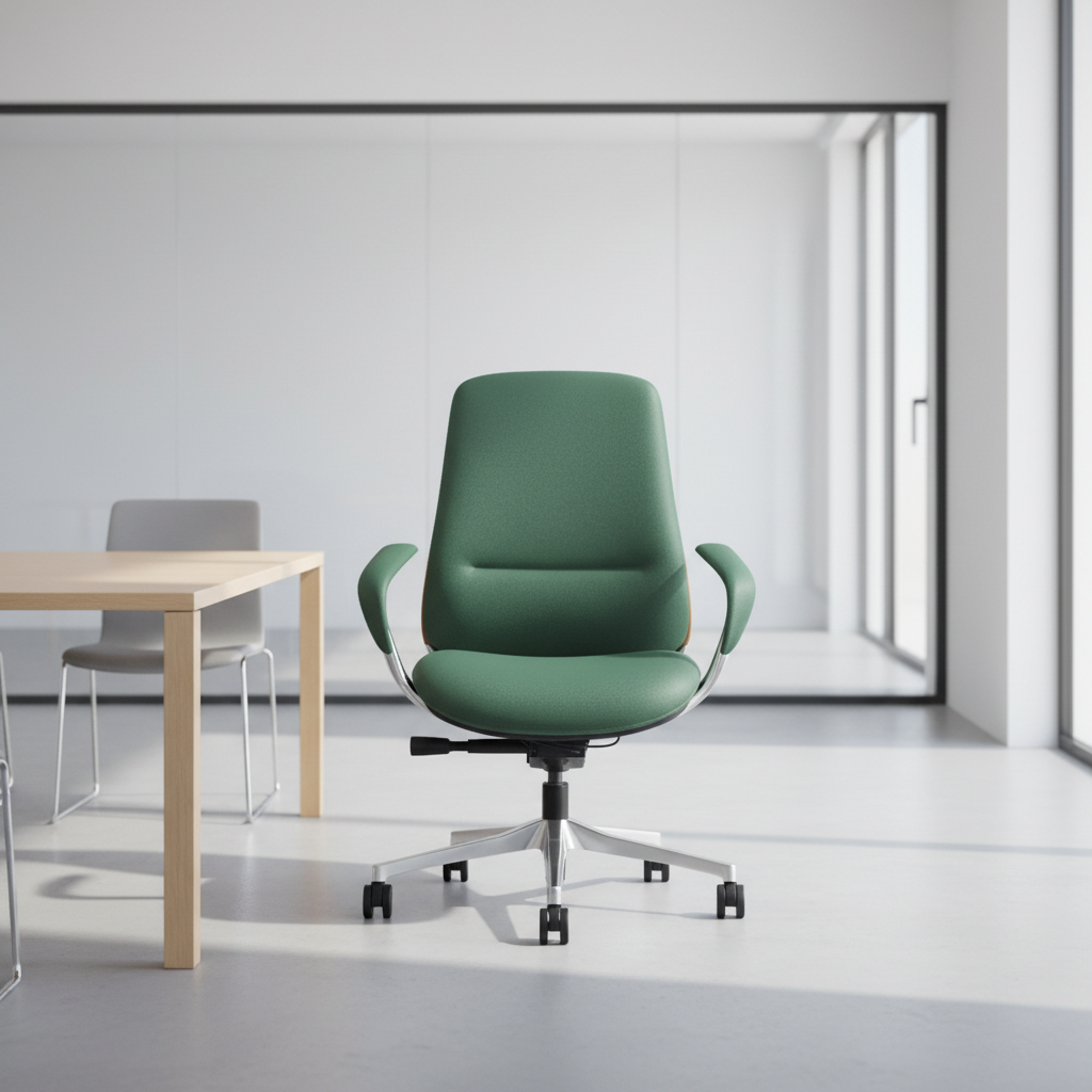 Modern Ergonomic Leather Executive Adjustable Height Breathable Office Chair