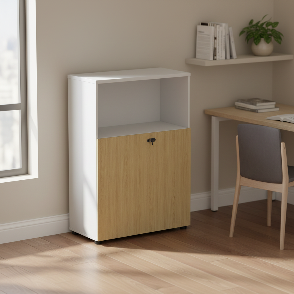 Modern Solid Wood Filing Cabinet and Document Organization Home Office Storage Solution with Large Capacity and Durable Design