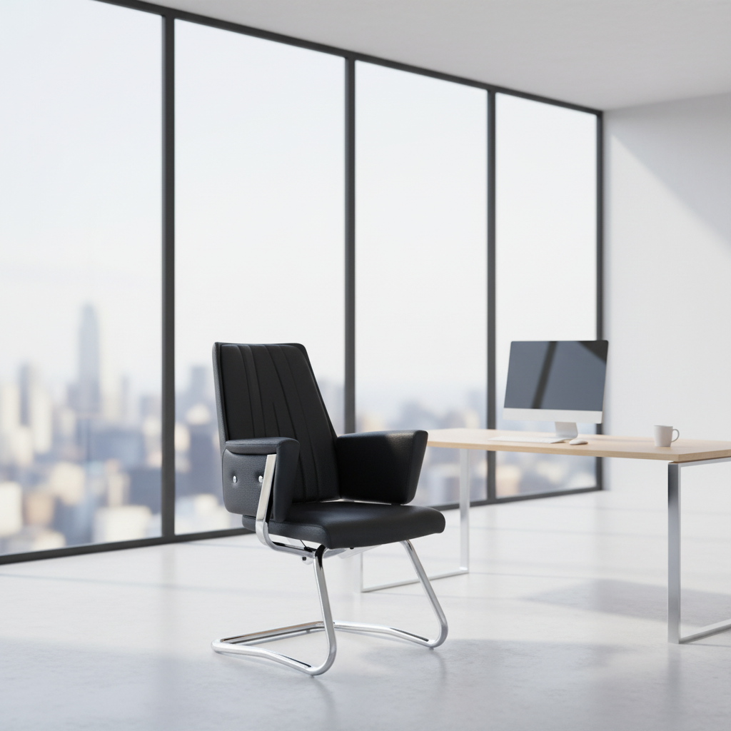 Modern Ergonomic PVC Leather Executive Chair with Adjustable Height