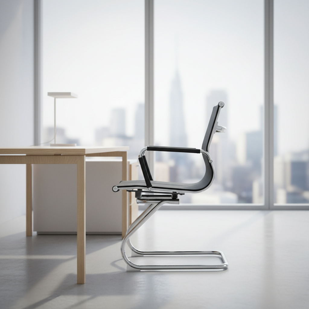 Modern Ergonomic Leather Executive Office Chair with Adjustable Height and Steel Frame Assembly