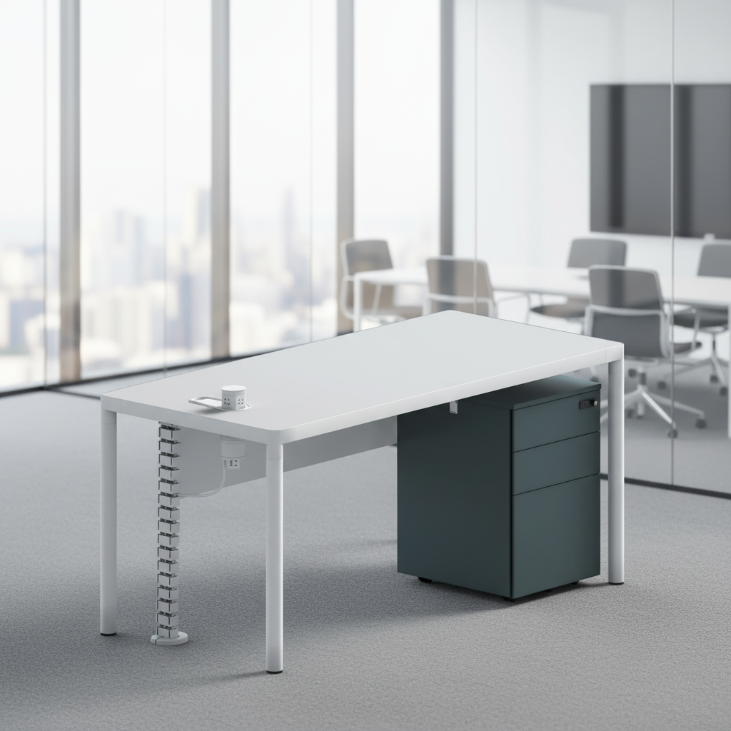 Modern Durable Automatic Foldable Executive Desk Wood Frame Multi-functional Storage Organizers Professional Design High Quality