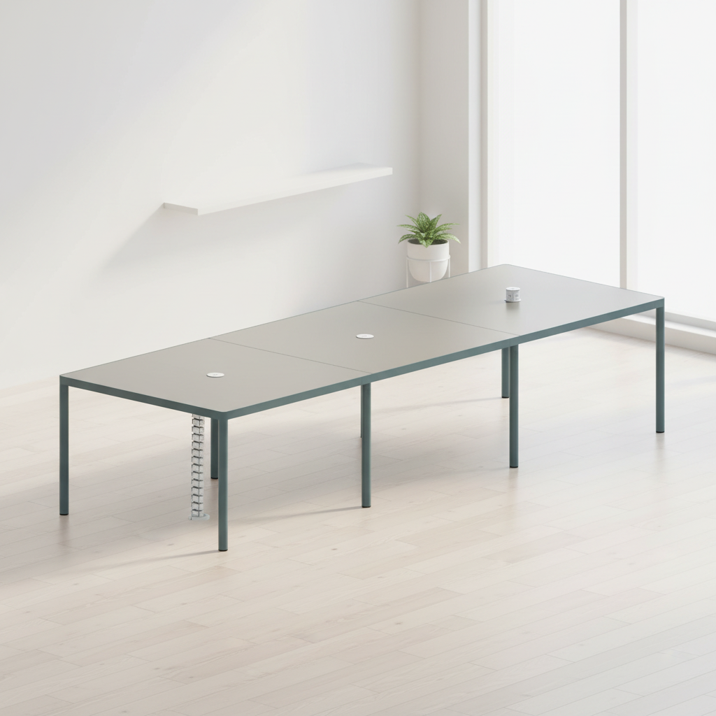 Large Capacity Durable Boardroom Table Wood Construction Premium Conference Desk Business Settings Modern Office Meeting Desks