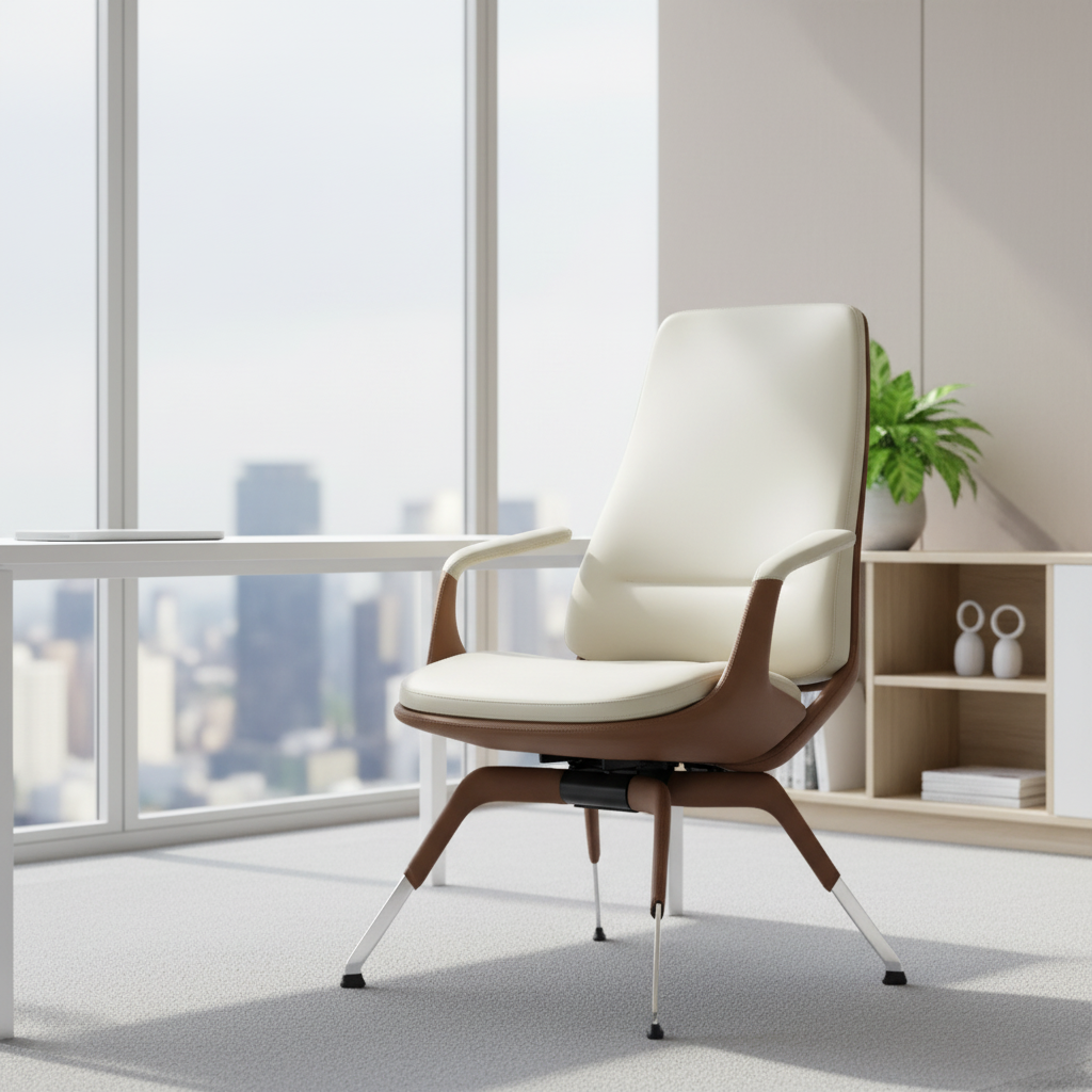 Durable Frame PVC Leather Modern Ergonomic Executive Computer Chair with Adjustable Height