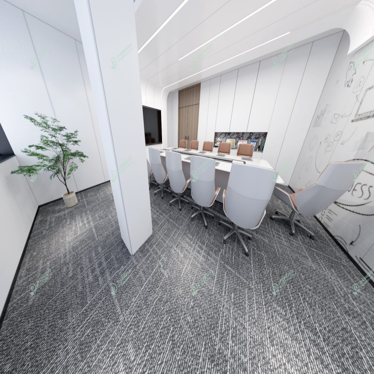 Custom Metal Modern Hospital Conference Room Furniture Set Modular Design Durable Construction Turnkey Installation Services